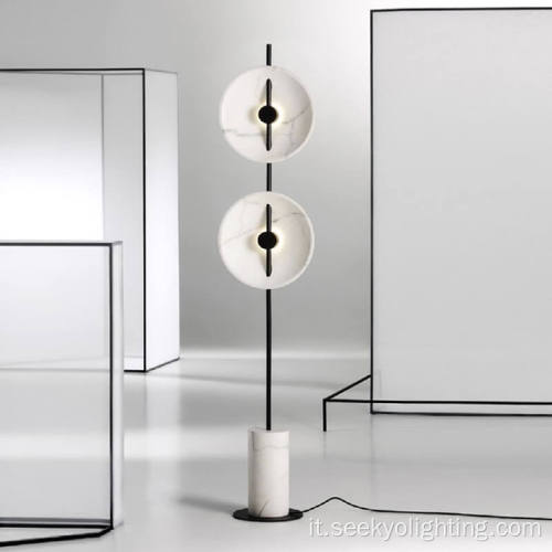 Lampada da pavimento a LED in marmo arredamento di lusso moderno